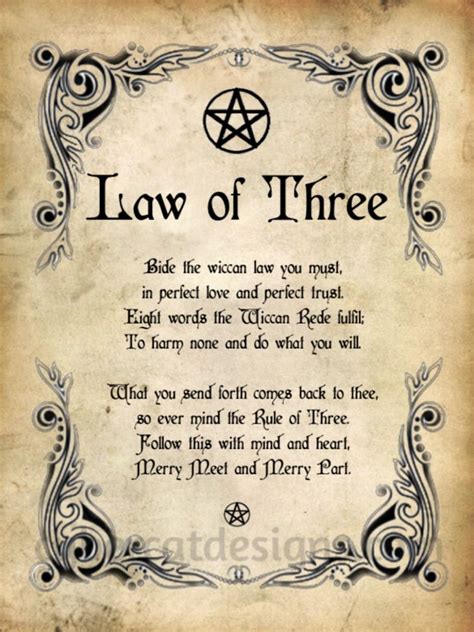 Wiccan threefold law